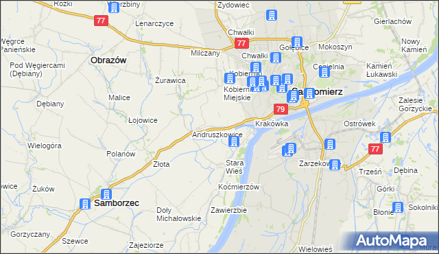 mapa Strochcice, Strochcice na mapie Targeo