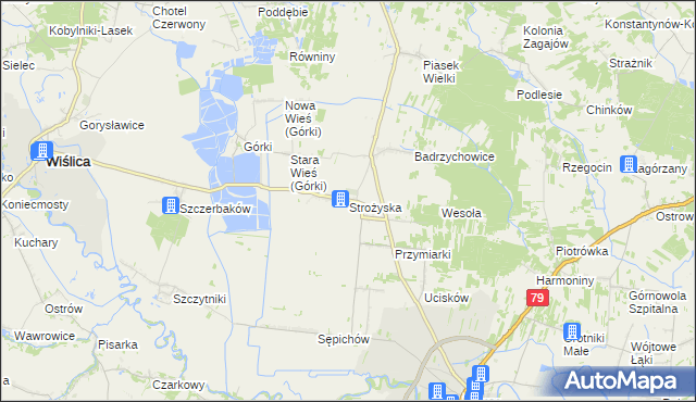 mapa Strożyska, Strożyska na mapie Targeo