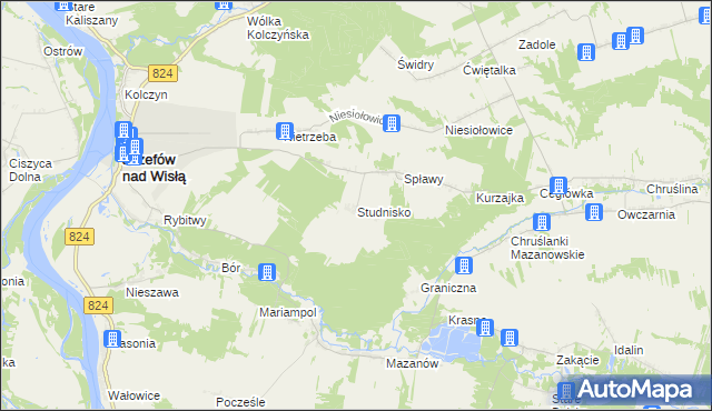 mapa Studnisko, Studnisko na mapie Targeo