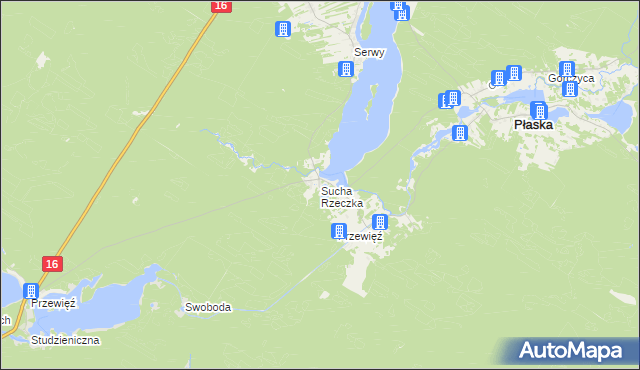 mapa Sucha Rzeczka, Sucha Rzeczka na mapie Targeo