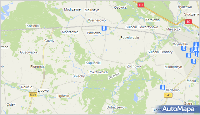 mapa Sudragi, Sudragi na mapie Targeo