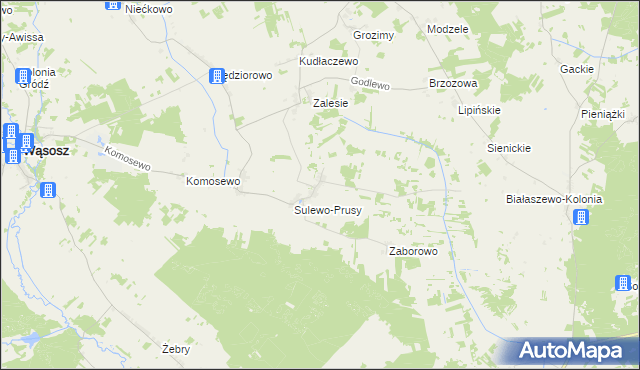 mapa Sulewo-Kownaty, Sulewo-Kownaty na mapie Targeo