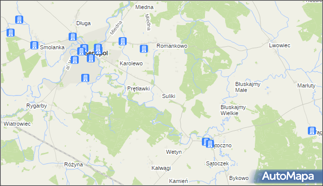 mapa Suliki, Suliki na mapie Targeo