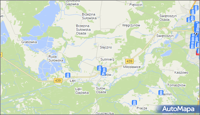 mapa Sulimierz gmina Milicz, Sulimierz gmina Milicz na mapie Targeo