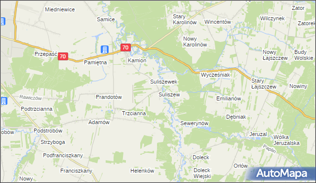 mapa Suliszew, Suliszew na mapie Targeo