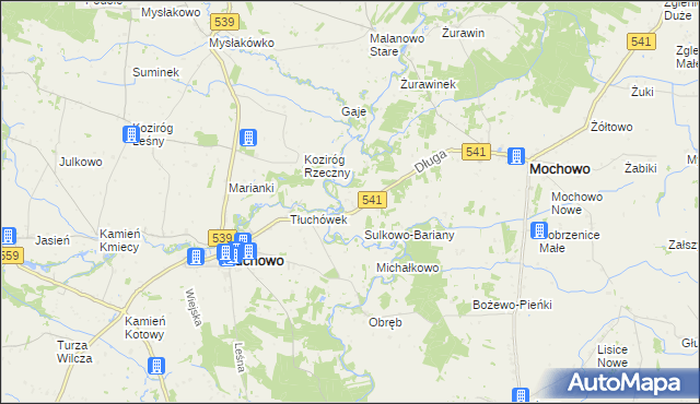 mapa Sulkowo Rzeczne, Sulkowo Rzeczne na mapie Targeo