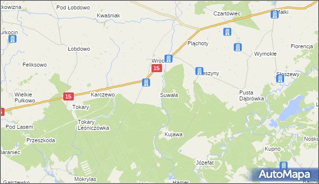 mapa Suwała, Suwała na mapie Targeo