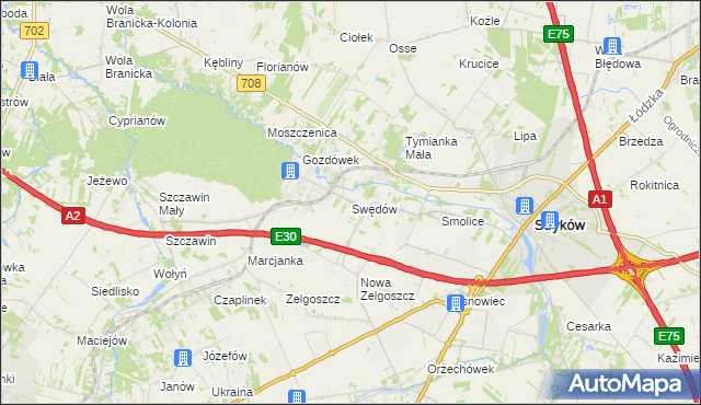 mapa Swędów, Swędów na mapie Targeo