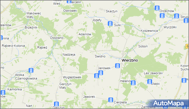 mapa Świdno gmina Wierzbno, Świdno gmina Wierzbno na mapie Targeo