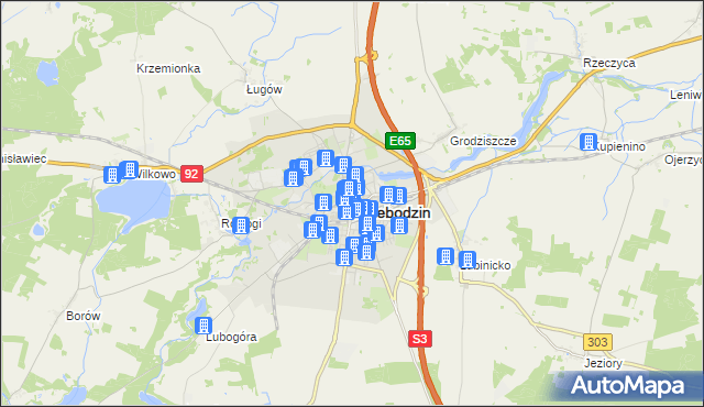 mapa Świebodzin, Świebodzin na mapie Targeo