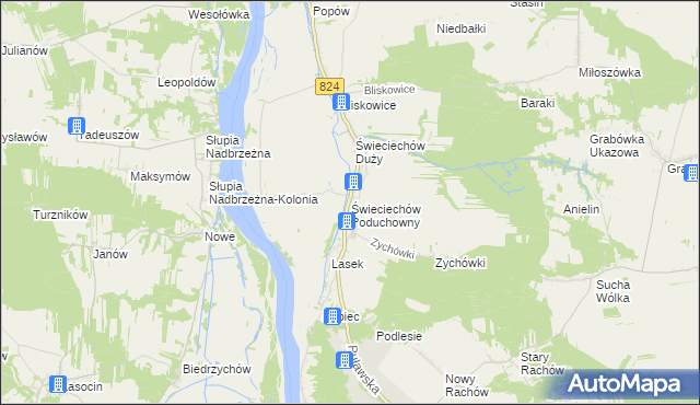 mapa Świeciechów Poduchowny, Świeciechów Poduchowny na mapie Targeo