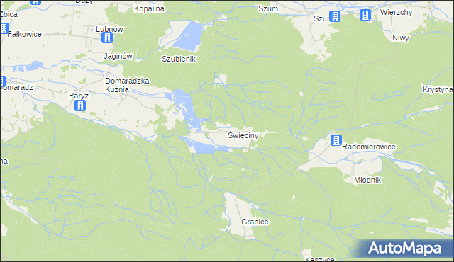 mapa Święciny, Święciny na mapie Targeo