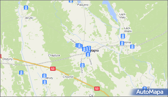 mapa Świętajno powiat szczycieński, Świętajno powiat szczycieński na mapie Targeo