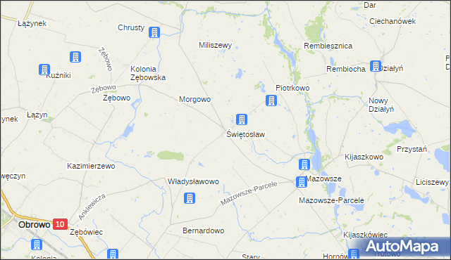 mapa Świętosław gmina Ciechocin, Świętosław gmina Ciechocin na mapie Targeo