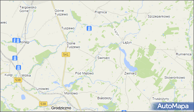 mapa Świniarc, Świniarc na mapie Targeo