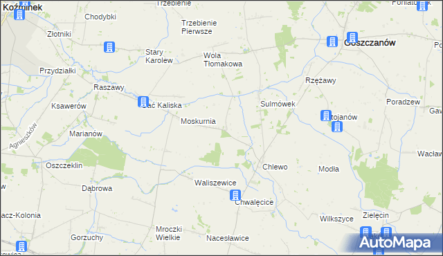 mapa Świnice Kaliskie, Świnice Kaliskie na mapie Targeo