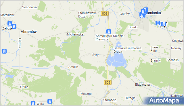mapa Syry, Syry na mapie Targeo