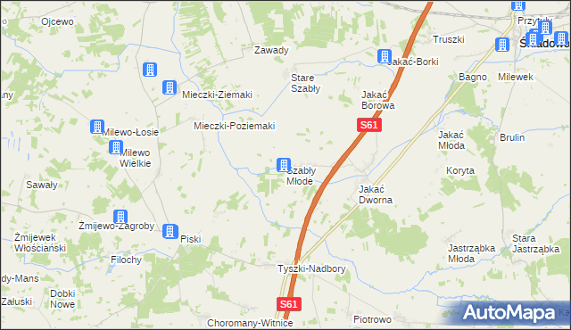 mapa Szabły Młode, Szabły Młode na mapie Targeo