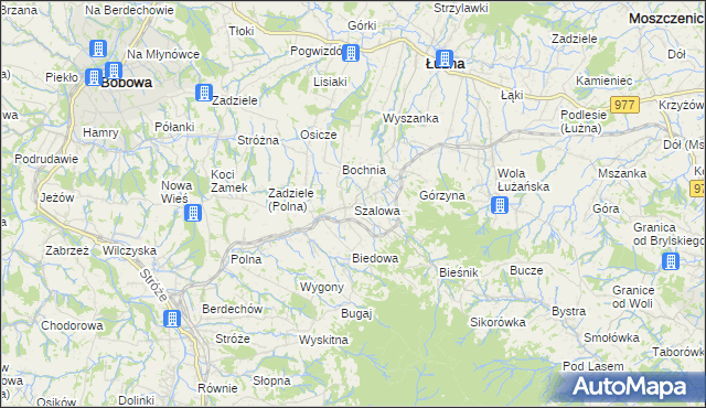 mapa Szalowa, Szalowa na mapie Targeo