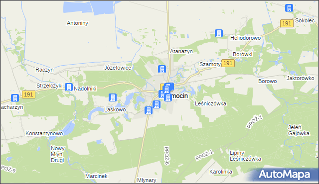 mapa Szamocin powiat chodzieski, Szamocin powiat chodzieski na mapie Targeo