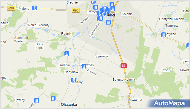 mapa Szańków, Szańków na mapie Targeo