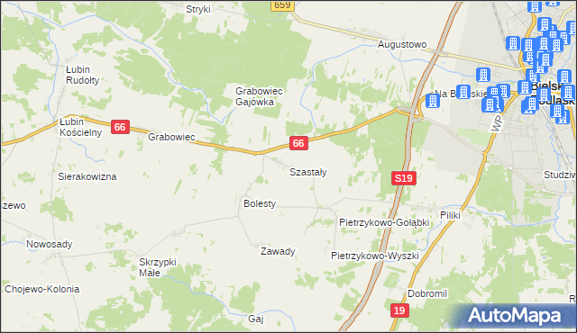 mapa Szastały, Szastały na mapie Targeo
