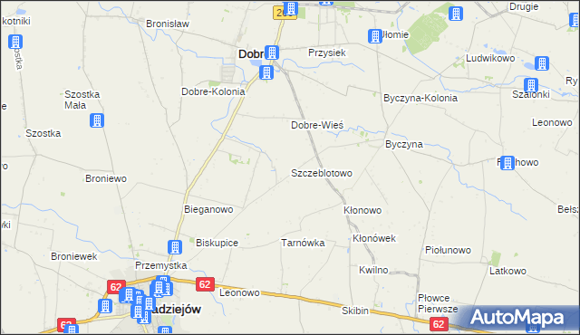 mapa Szczeblotowo, Szczeblotowo na mapie Targeo