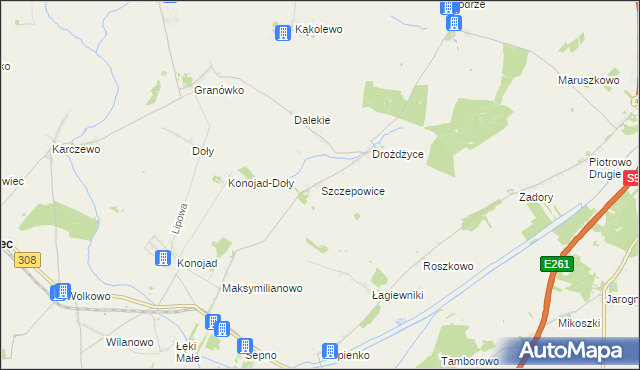 mapa Szczepowice, Szczepowice na mapie Targeo