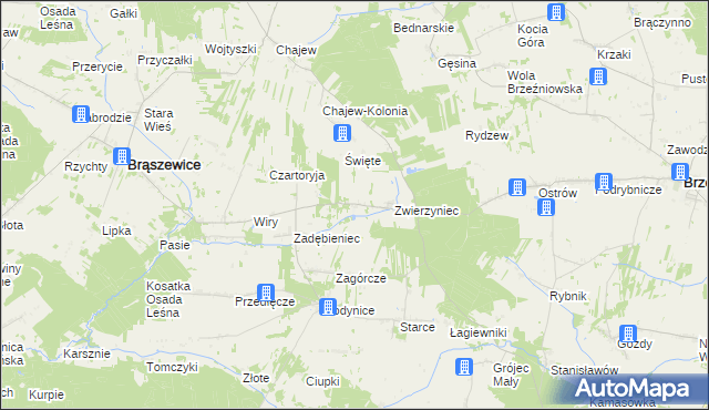 mapa Szczesie, Szczesie na mapie Targeo