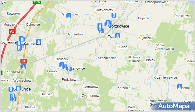 mapa Szczukocice, Szczukocice na mapie Targeo