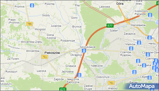 mapa Szczukowice, Szczukowice na mapie Targeo