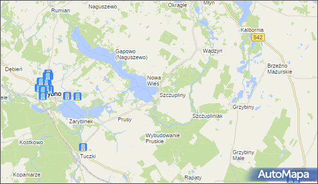 mapa Szczupliny, Szczupliny na mapie Targeo