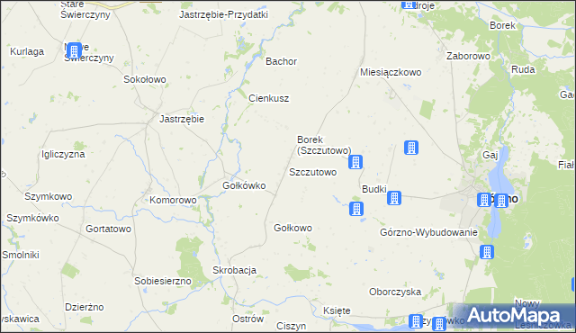 mapa Szczutowo gmina Górzno, Szczutowo gmina Górzno na mapie Targeo