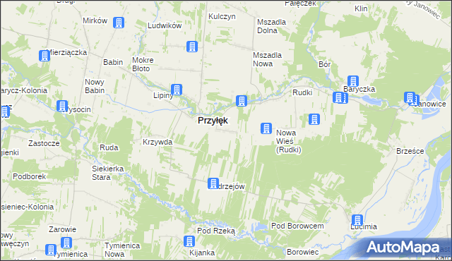 mapa Szlachecki Las, Szlachecki Las na mapie Targeo