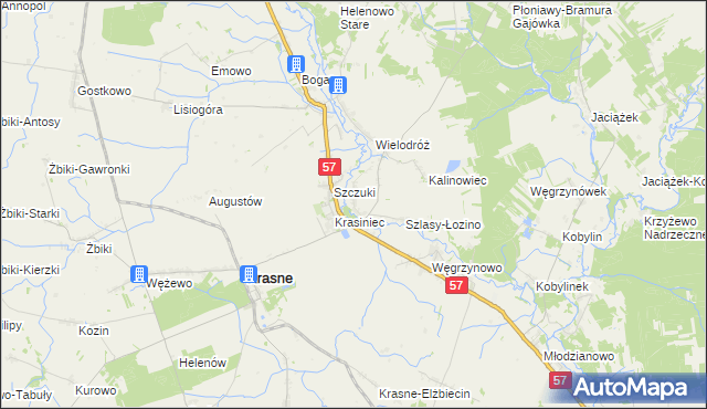 mapa Szlasy Bure, Szlasy Bure na mapie Targeo