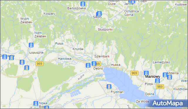 mapa Szlembark, Szlembark na mapie Targeo