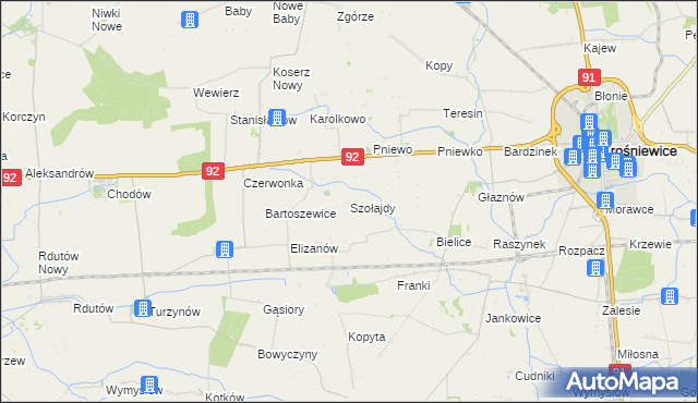 mapa Szołajdy, Szołajdy na mapie Targeo