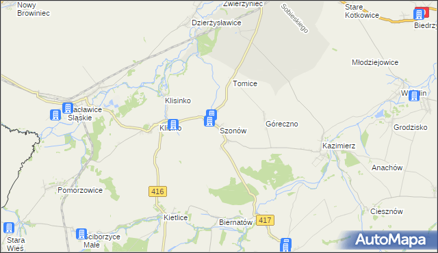 mapa Szonów, Szonów na mapie Targeo