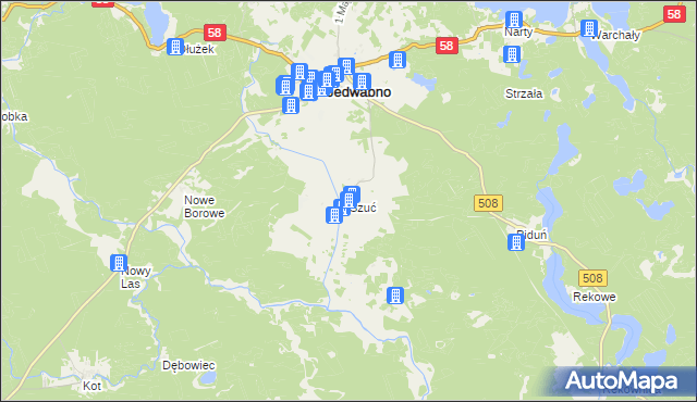 mapa Szuć, Szuć na mapie Targeo