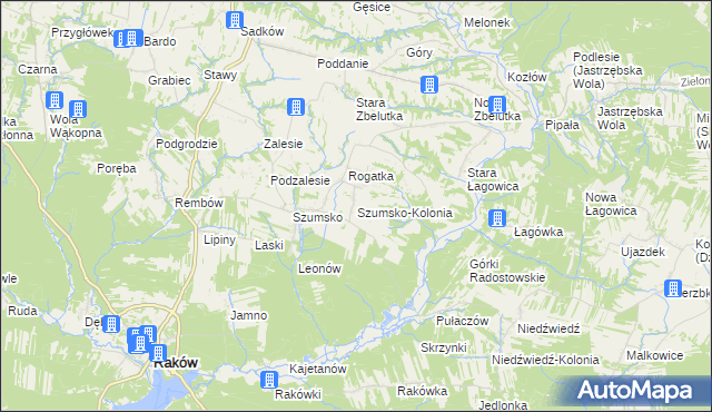 mapa Szumsko-Kolonia, Szumsko-Kolonia na mapie Targeo