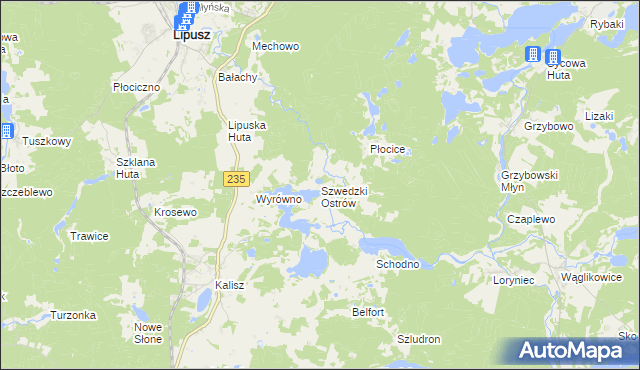 mapa Szwedzki Ostrów, Szwedzki Ostrów na mapie Targeo