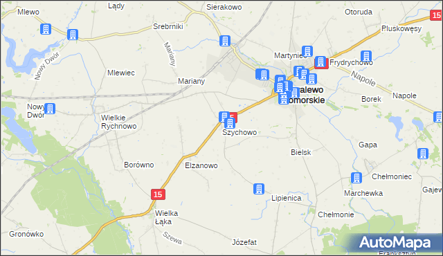 mapa Szychowo, Szychowo na mapie Targeo