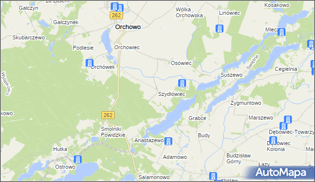 mapa Szydłówiec, Szydłówiec na mapie Targeo