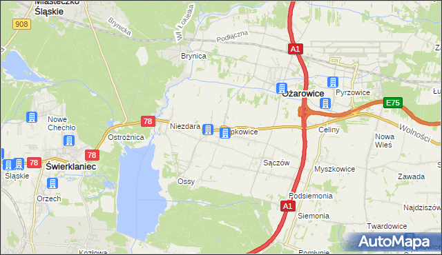 mapa Tąpkowice, Tąpkowice na mapie Targeo