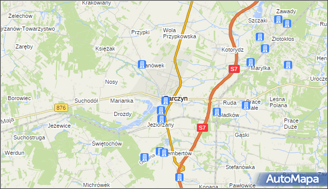 mapa Tarczyn powiat piaseczyński, Tarczyn powiat piaseczyński na mapie Targeo