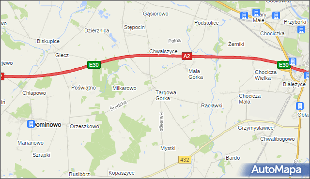 mapa Targowa Górka, Targowa Górka na mapie Targeo