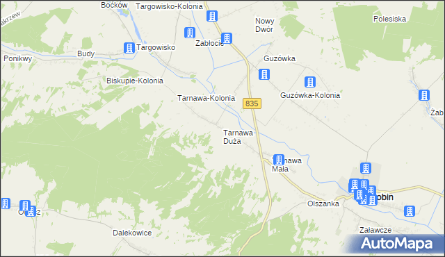 mapa Tarnawa Duża, Tarnawa Duża na mapie Targeo