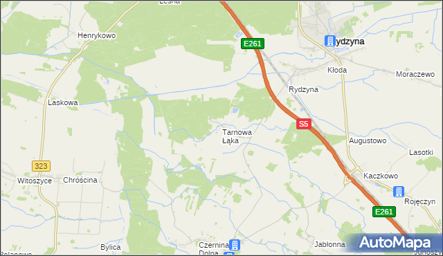 mapa Tarnowa Łąka, Tarnowa Łąka na mapie Targeo