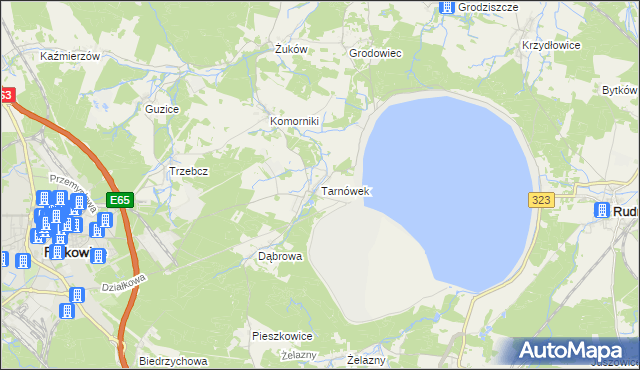 mapa Tarnówek gmina Polkowice, Tarnówek gmina Polkowice na mapie Targeo