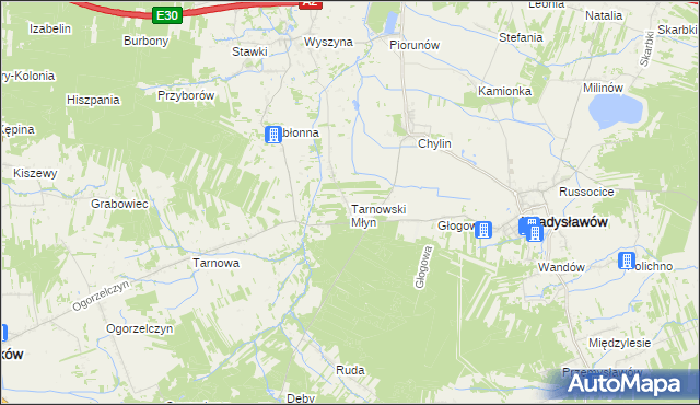 mapa Tarnowski Młyn, Tarnowski Młyn na mapie Targeo